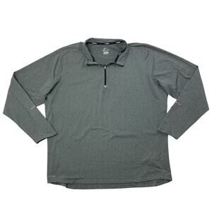 Nike Running Shirt Mens XXL Gray Dri Fit Element 1/4 Zip Pullover Long Sleeve